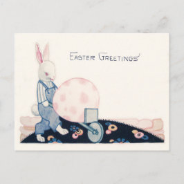 paashaas boer kruiwagen ei feestdagenkaart