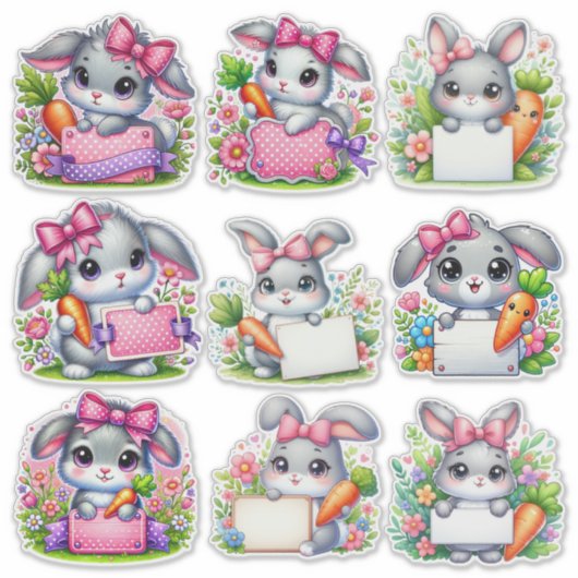 Paashaas Bord Houder Sticker (Voorkant)