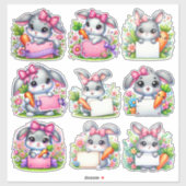 Paashaas Bordjes Houder Sticker (Vel)