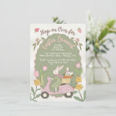 Paashaas Brunch Egg Hunt Party Kaart (Staand voorkant)