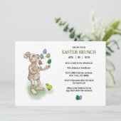Paashaas brunch kaart (Staand voorkant)