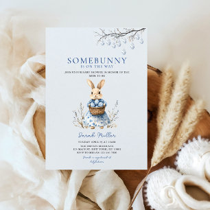 Paashaas Bunny Chinoiserie Baby shower Kaart