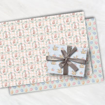 Paashaas Bunny Waterverf Roze Patroon