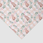 Paashaas Bunny Waterverf Roze Patroon Tissuepapier (Detail)