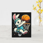 Paashaas Bysketbyll Funny Bunny Spelen Bysket Kaart (Gele Bloem)