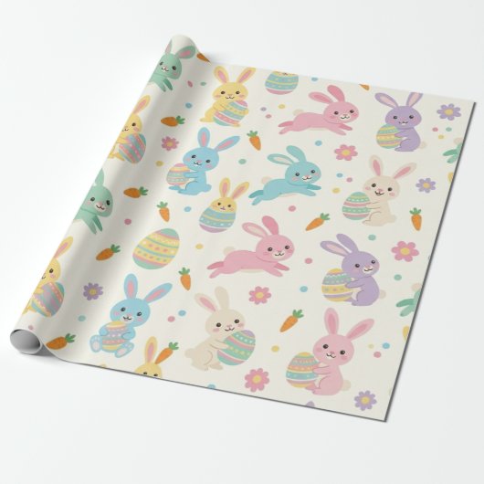 Paashaas Cadeaupapier (Uitgerold)