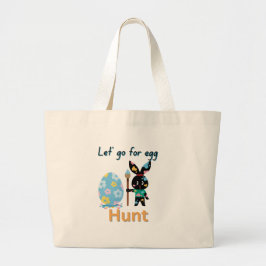 paashaas Canvas tas - "Laten we gaan voor