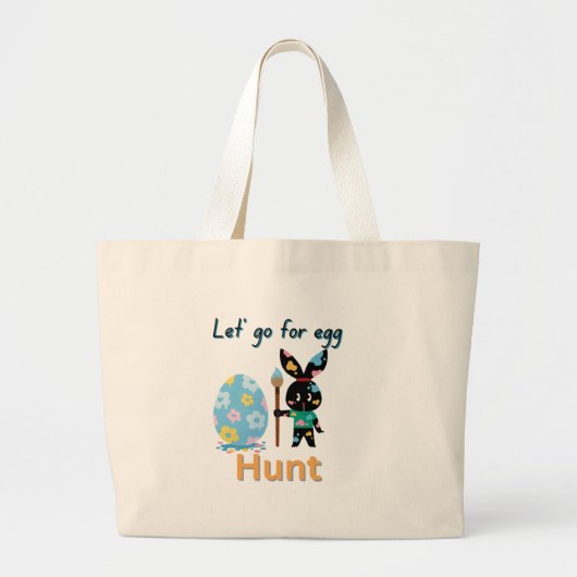 paashaas Canvas tas - "Laten we gaan voor (Voorkant)