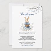 Paashaas Chinoiserie Baby shower Bedankkaart (Voorkant)