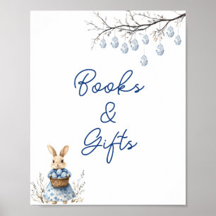 Paashaas Chinoiserie Baby shower Boeken en geschen Poster