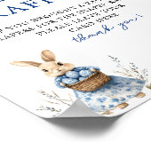 Paashaas Chinoiserie Baby shower Luier Raffle Poster (Hoek)