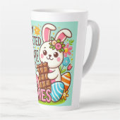 Paashaas chocolade liefhebbers latte mok (Rechterhoek)