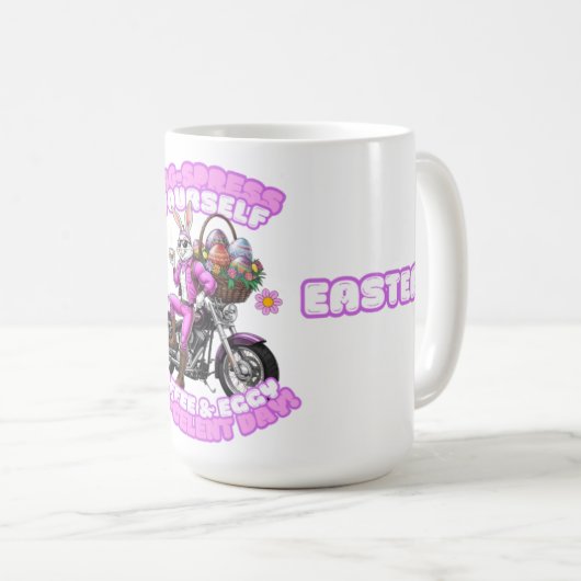 Paashaas Coffee Biker Mok – Eggspress Jezelf (Voorkant rechts)