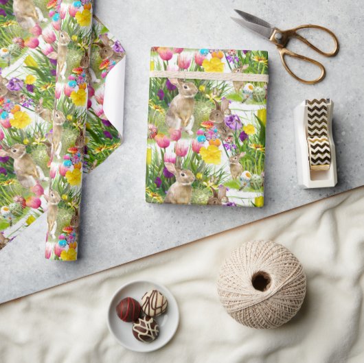 Paashaas collage ambacht / cadeaupapier (Crafts)