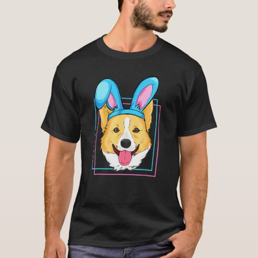 Paashaas Corgi Hond Paas Corgi T-shirt (Voorkant)