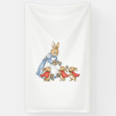 Paashaas Cottagecore Vintage Konijn Vrouwen Meisje Spandoek (Verticaal)