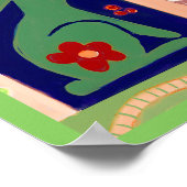 Paashaas Custom Kleurrijk Poster (Hoek)