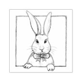 Paashaas Cute Konijn Scrapbooking Journaling Rubberstempel (Afrduk)