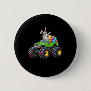 Paashaas Dabbing Monster Truck Easter Eggs Rab Ronde Button 5,7 Cm
