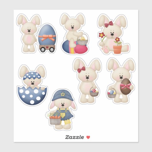 Paashaas Dag Sticker (Vel)