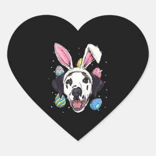 Paashaas Dalmatische Hond Kinder Mannen Vrouwen Gi Hart Sticker