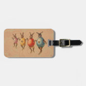 Paashaas dansende eieren bagagelabel (Voorkant horizontaal)