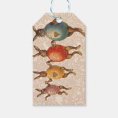 Paashaas dansende eieren cadeaulabel (Voorkant)