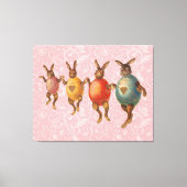 Paashaas dansende eieren canvas afdruk (Voorkant)
