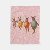 Paashaas dansende eieren fleece deken (Voorkant)