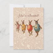 Paashaas dansende eieren kaart (Voorkant)