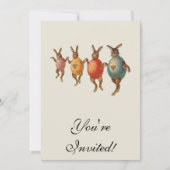 Paashaas dansende eieren kaart (Voorkant)