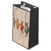 Paashaas dansende eieren klein cadeauzakje (Achterkant Gekanteld)