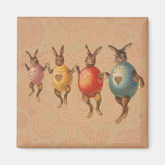 Paashaas dansende eieren magneet (Voorkant)