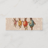 Paashaas dansende eieren mini visitekaartje (Achterkant)