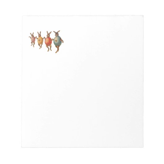 Paashaas dansende eieren notitieblok (Voorkant)