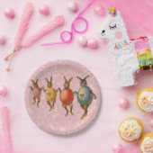 Paashaas dansende eieren papieren bordje (Feest)