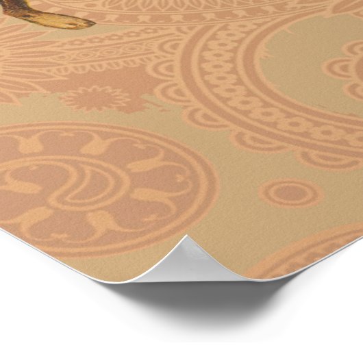 Paashaas dansende eieren poster (Hoek)