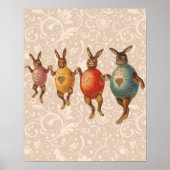 Paashaas dansende eieren poster (Voorkant)