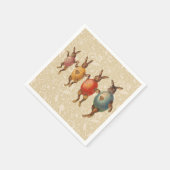 Paashaas dansende eieren servet (Hoek)