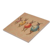 Paashaas dansende eieren tegeltje (Zijkant)