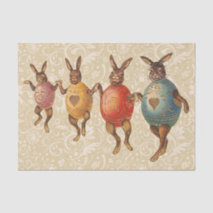 Paashaas dansende eieren tissuepapier