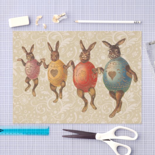 Paashaas dansende eieren tissuepapier (Craft)