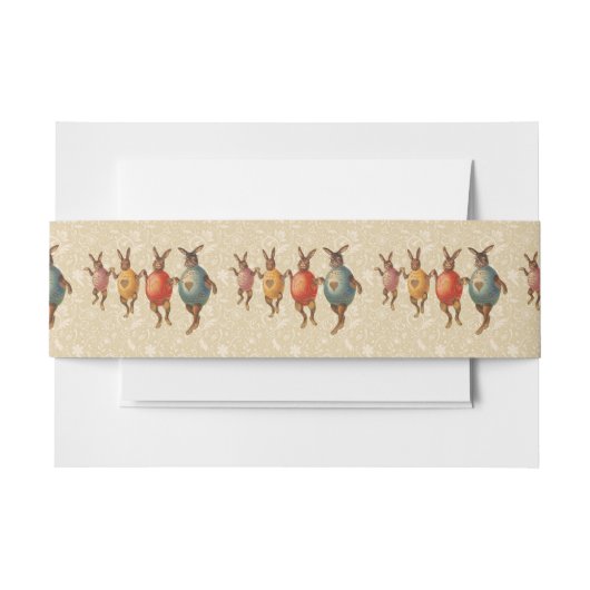 Paashaas dansende eieren uitnodigingen wikkel (Voorkant Voorbeeld)