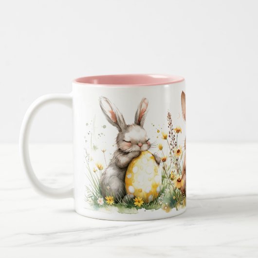 Paashaas & Decorated Eggs Keramische Mok (Links)