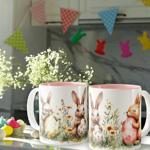 Paashaas & Decorated Eggs Keramische Mok