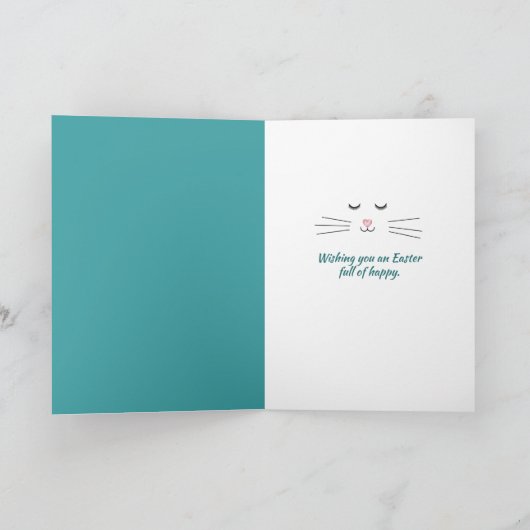 Paashaas die een ijsje eet kaart (Binnen)