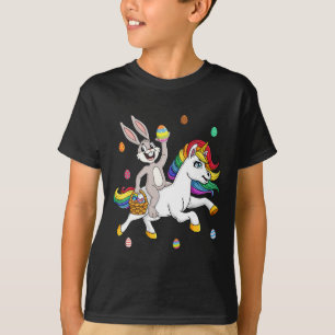 Paashaas die op een eenhoorn rijdt Schattige Magis T-shirt