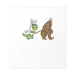 Paashaas Dino Bigfoot Sasquatch Trex Mannen Jongen Notitieblok