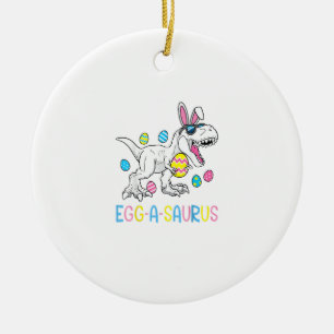 Paashaas Dinosaur Ei A Saurus TRex Kinderen Jongen Keramisch Ornament