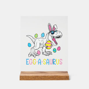 Paashaas Dinosaurus Ei A Saurus TRex Kinderen Jong Acryl Bord